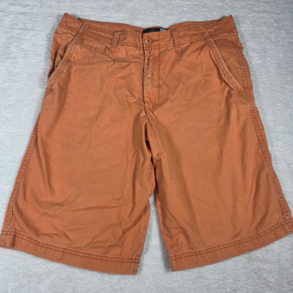 OP Ocean Pacific Shorts Mens 36 Orange Y2K Cotton Flat Front OM13226 VTG Skate